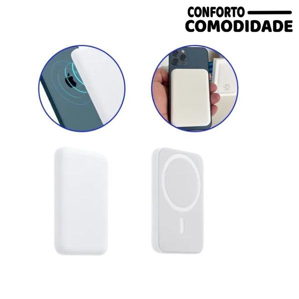 Carregador Magsafe Portátil Indução Iphone 11,12,13,14 Pro Max Carga Magnética